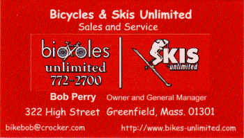 Card from April 2016 - Shop closed in Aug 2019 after 26 years in operation. Bicycles Unlimited