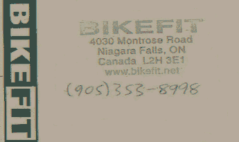 Card from October 2004 - Click for website Bike Fit