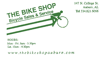 Card from April 2012 - Click for website The Bike Shop
